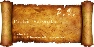Pillár Veronika névjegykártya